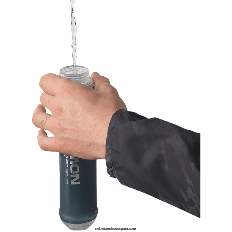accesorios de hidratación para hombre - botella blanda 500ml/17oz speed 42 Salomon 00B0PZ393 pizarra gris
