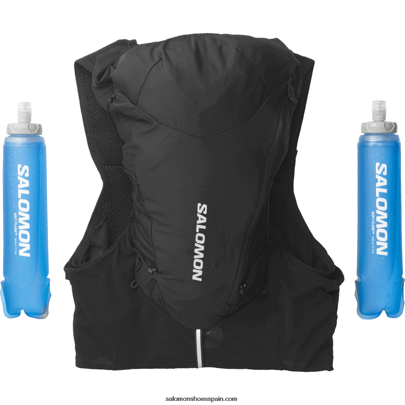 chaleco de running hombre con petacas incluidas - adv skin 12 Salomon 00B0PZ301 negro
