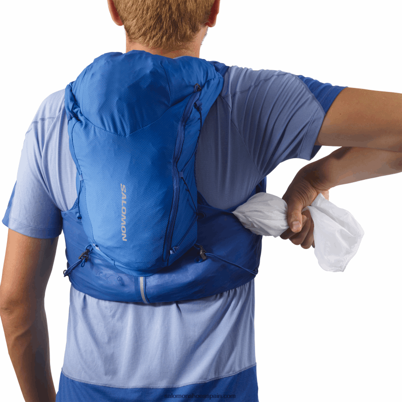 chaleco de running hombre con petacas incluidas - adv skin 12 Salomon 00B0PZ302 azul marino/ébano/blanco