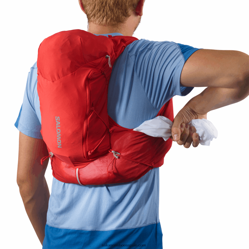 chaleco de running hombre con petacas incluidas - adv skin 12 Salomon 00B0PZ303 bayas de goji/ébano
