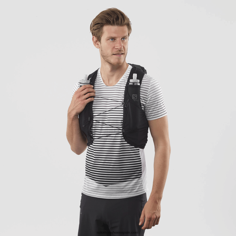 chaleco de running hombre con petacas incluidas - adv skin 12 Salomon 00B0PZ354 negro