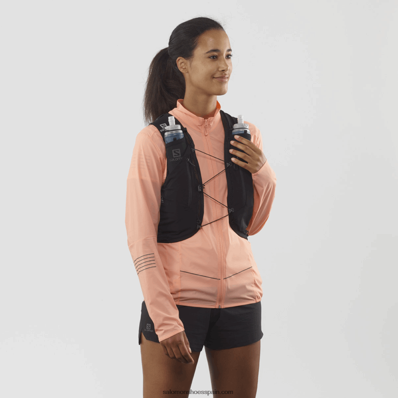 chaleco de running hombre con petacas incluidas - adv skin 12 Salomon 00B0PZ354 negro