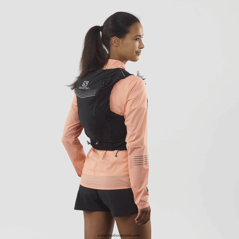 chaleco de running hombre con petacas incluidas - adv skin 12 Salomon 00B0PZ354 negro