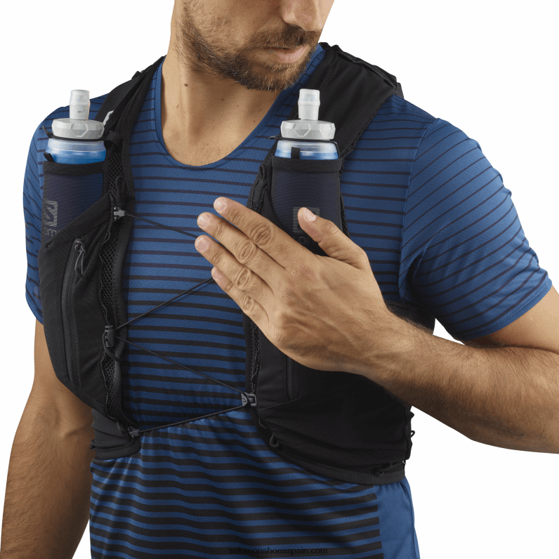 chaleco de running hombre con petacas incluidas - adv skin 12 Salomon 00B0PZ354 negro