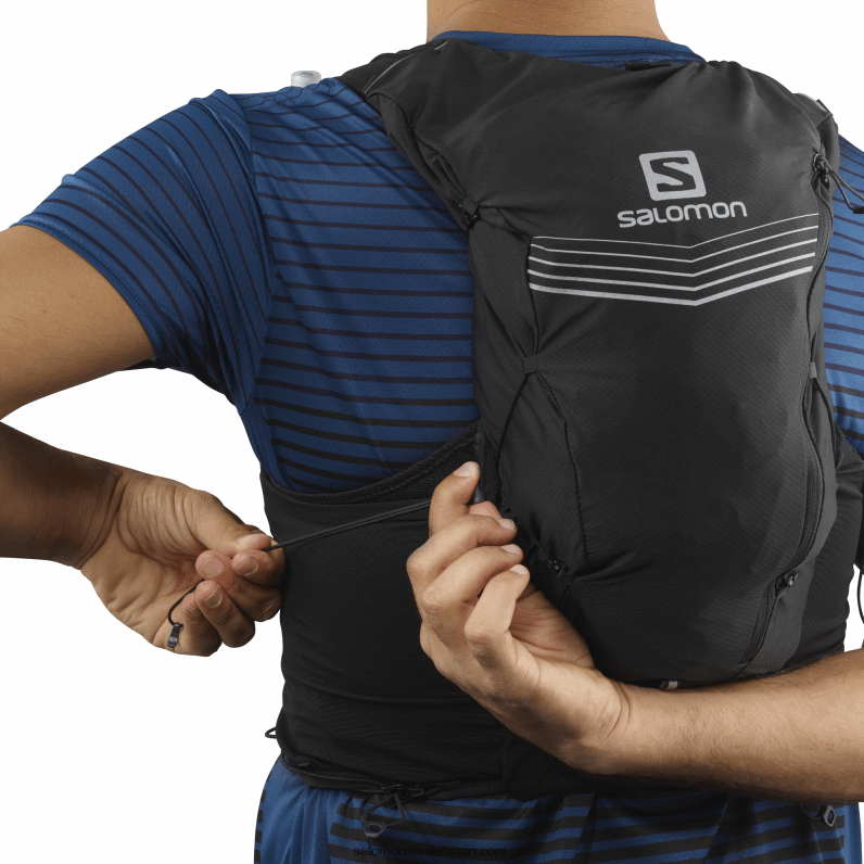 chaleco de running hombre con petacas incluidas - adv skin 12 Salomon 00B0PZ354 negro