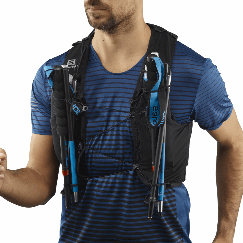 chaleco de running hombre con petacas incluidas - adv skin 12 Salomon 00B0PZ354 negro
