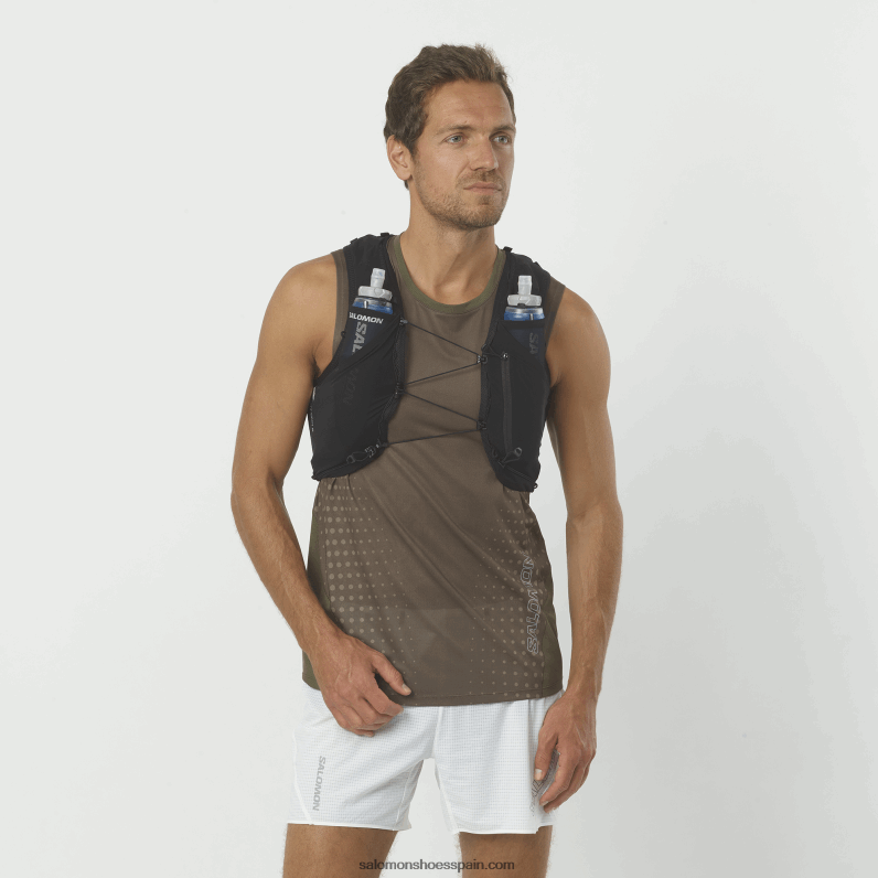 chaleco de running hombre con petacas incluidas - adv skin 5 Salomon 00B0PZ317 negro/ébano