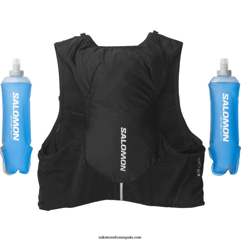chaleco de running hombre con petacas incluidas - adv skin 5 Salomon 00B0PZ317 negro/ébano
