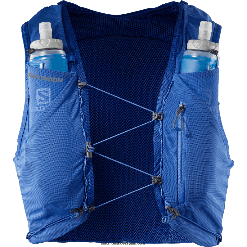 chaleco de running hombre con petacas incluidas - adv skin 5 Salomon 00B0PZ318 azul marino/ébano/blanco