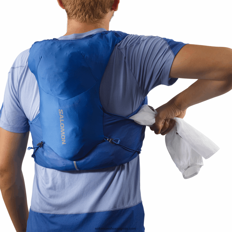 chaleco de running hombre con petacas incluidas - adv skin 5 Salomon 00B0PZ318 azul marino/ébano/blanco