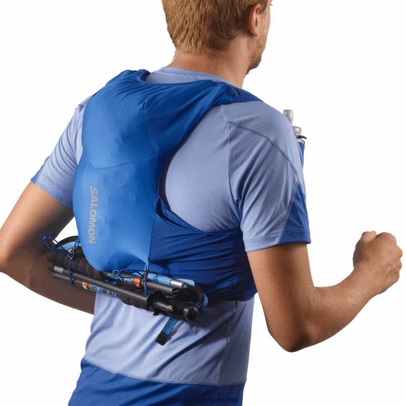 chaleco de running hombre con petacas incluidas - adv skin 5 Salomon 00B0PZ318 azul marino/ébano/blanco