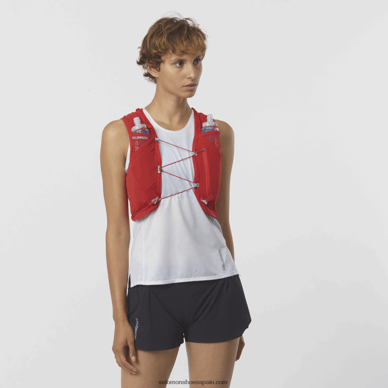 chaleco de running hombre con petacas incluidas - adv skin 5 Salomon 00B0PZ320 bayas de goji/ébano