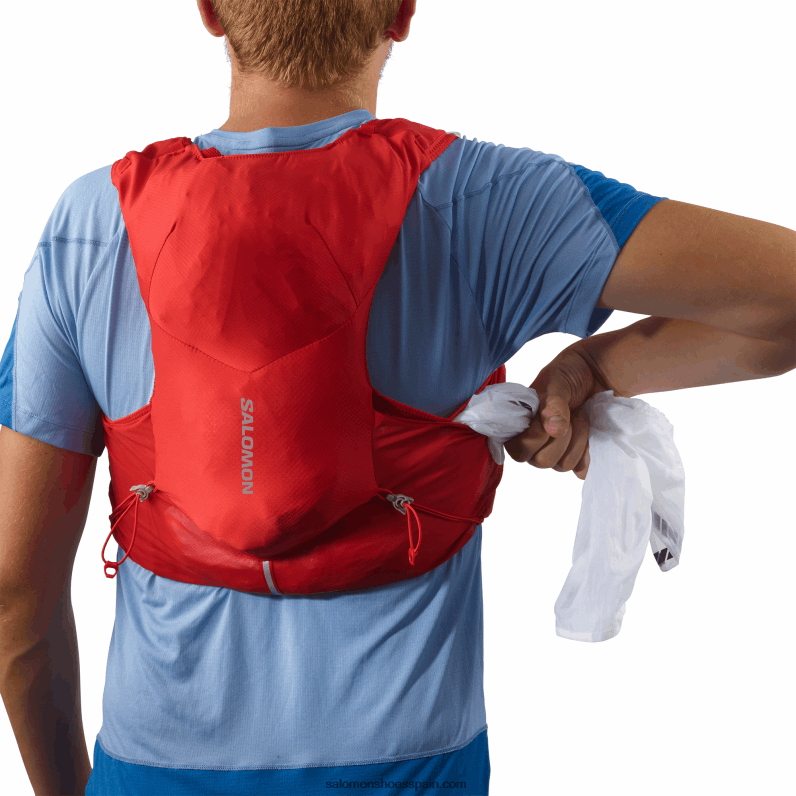 chaleco de running hombre con petacas incluidas - adv skin 5 Salomon 00B0PZ320 bayas de goji/ébano