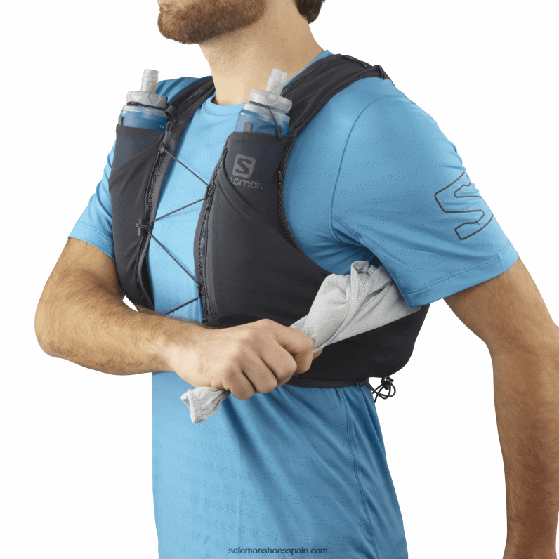 chaleco de running hombre con petacas incluidas - adv skin 5 Salomon 00B0PZ356 ébano