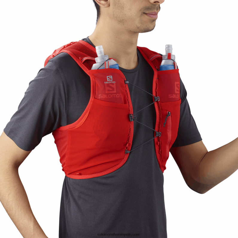 chaleco de running para hombre - adv hydra vest 8 Salomon 00B0PZ357 rojo fuego