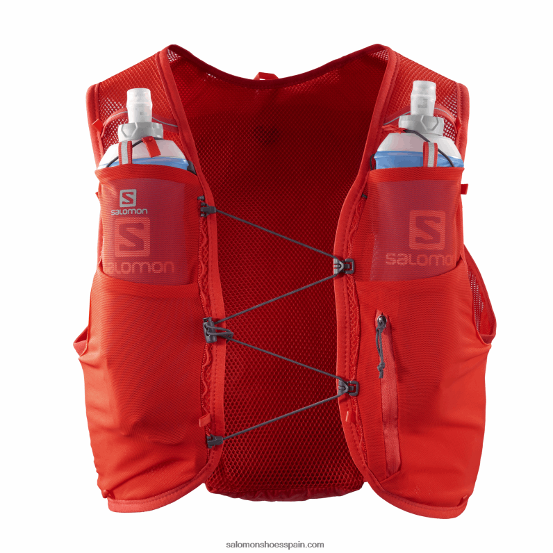 chaleco de running para hombre - adv hydra vest 8 Salomon 00B0PZ357 rojo fuego