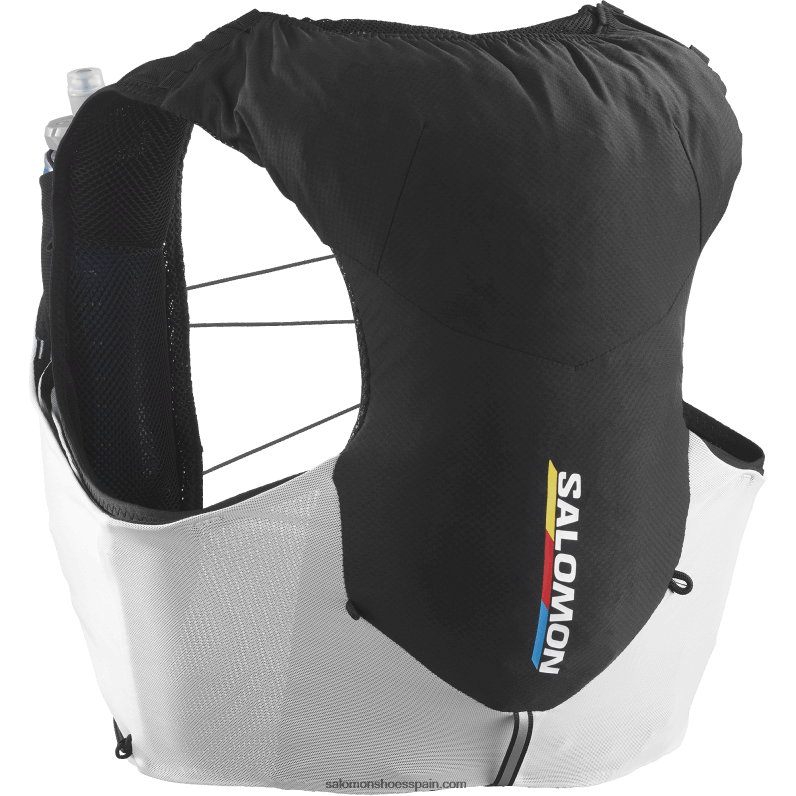 chaleco de running para hombre con petacas incluidas - adv skin 5 race flag Salomon 00B0PZ307 blanco negro