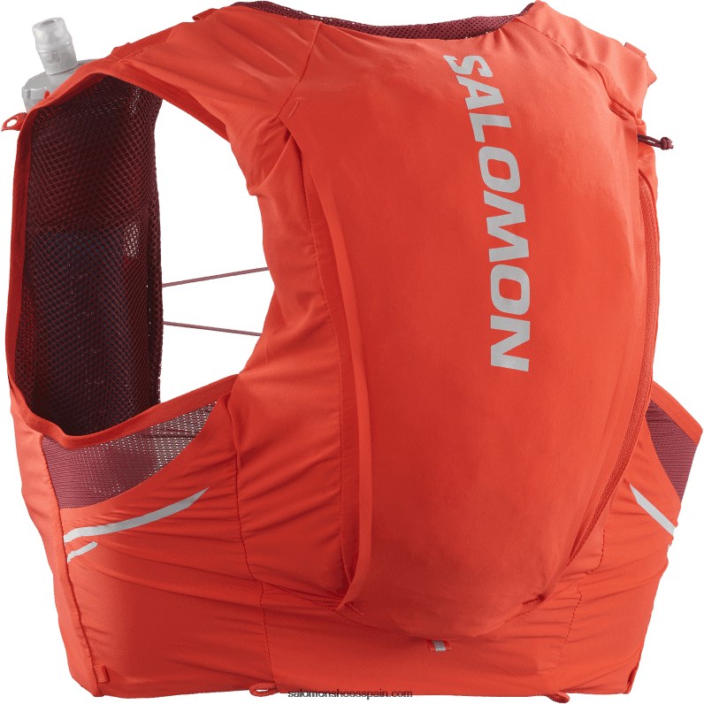 chaleco de running para hombre con petacas incluidas - sense pro 10 Salomon 00B0PZ342 rojo fuego/ébano/cabernet