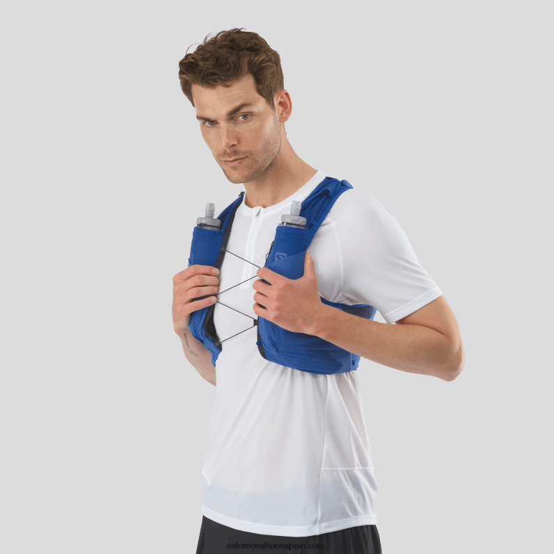 chaleco de running para hombre con petacas incluidas - sense pro 10 Salomon 00B0PZ343 azul náutico/ébano/índigo humor