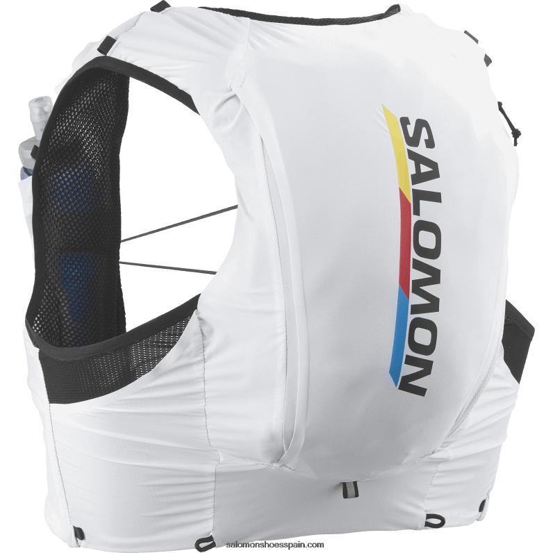 chaleco de running para hombre con petacas incluidas - sense pro 10 race flag Salomon 00B0PZ314 blanco negro
