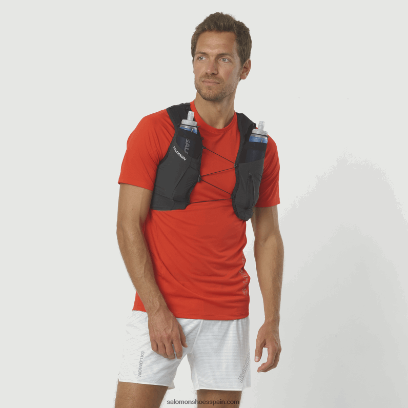 chaleco de running para hombre con petacas incluidas - sense pro 5 Salomon 00B0PZ338 negro/ébano