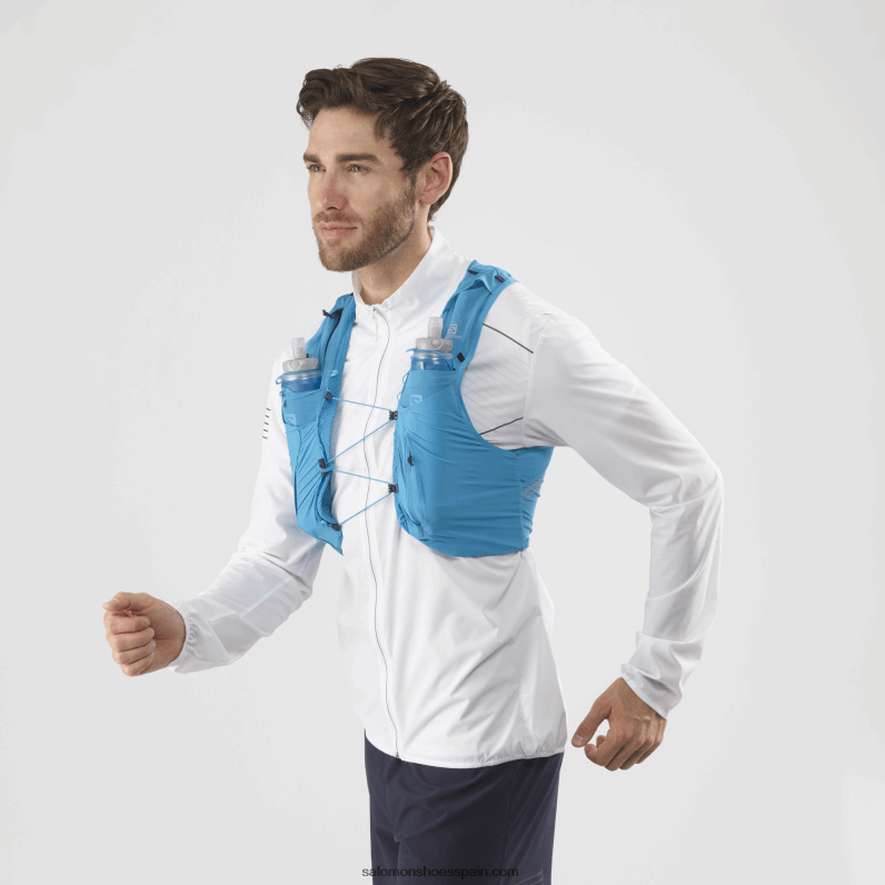 chaleco de running para hombre con petacas incluidas - sense pro 5 Salomon 00B0PZ340 océano hawaiano/negro