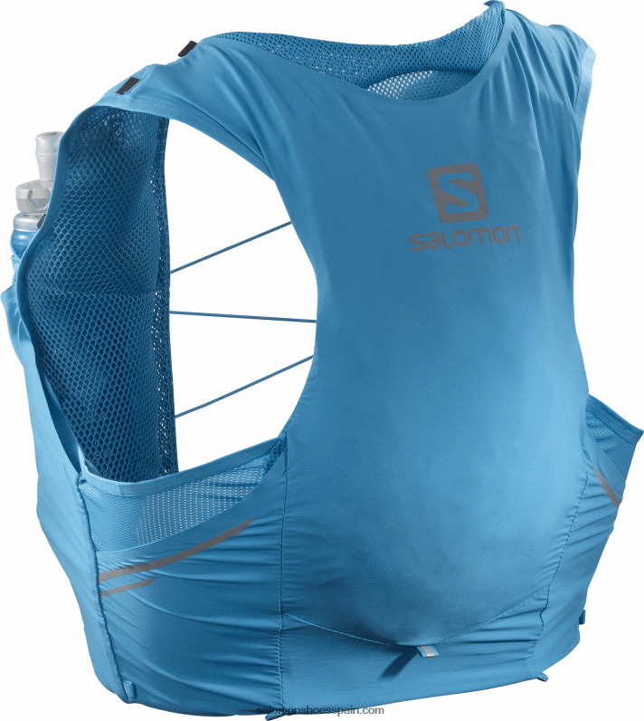 chaleco de running para hombre con petacas incluidas - sense pro 5 Salomon 00B0PZ340 océano hawaiano/negro