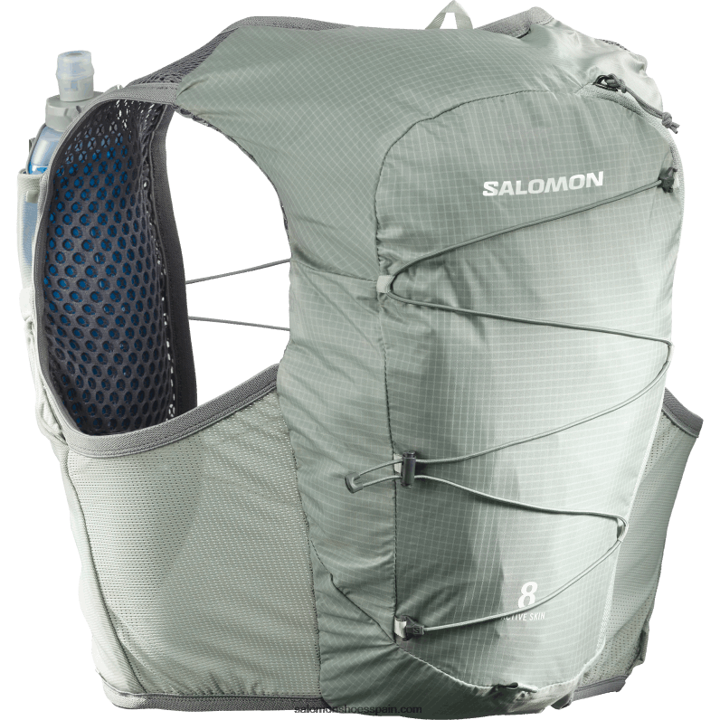 chaleco running hombre con petacas incluidas - active skin 8 Salomon 00B0PZ323 hierro forjado/salvia sedona