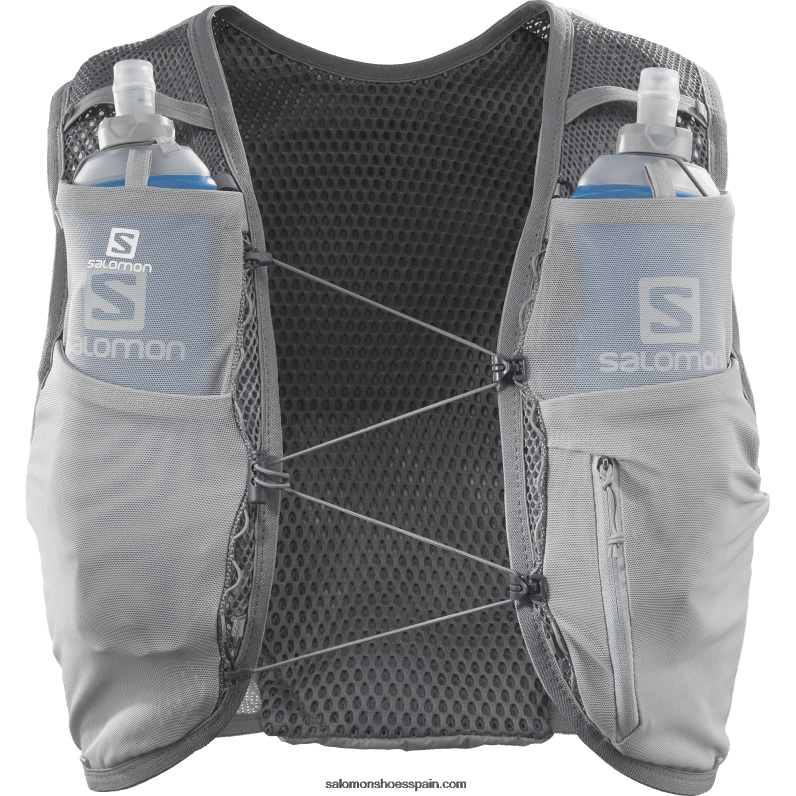 chaleco running hombre con petacas incluidas - active skin 8 Salomon 00B0PZ323 hierro forjado/salvia sedona
