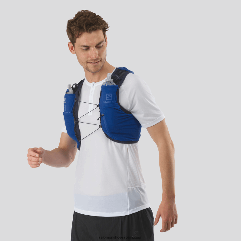 chaleco running hombre con petacas incluidas - active skin 8 Salomon 00B0PZ324 azul náutico/índigo humor