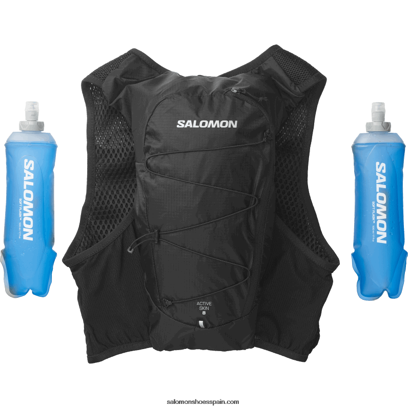 chaleco running hombre con petacas incluidas - active skin 8 Salomon 00B0PZ325 negro