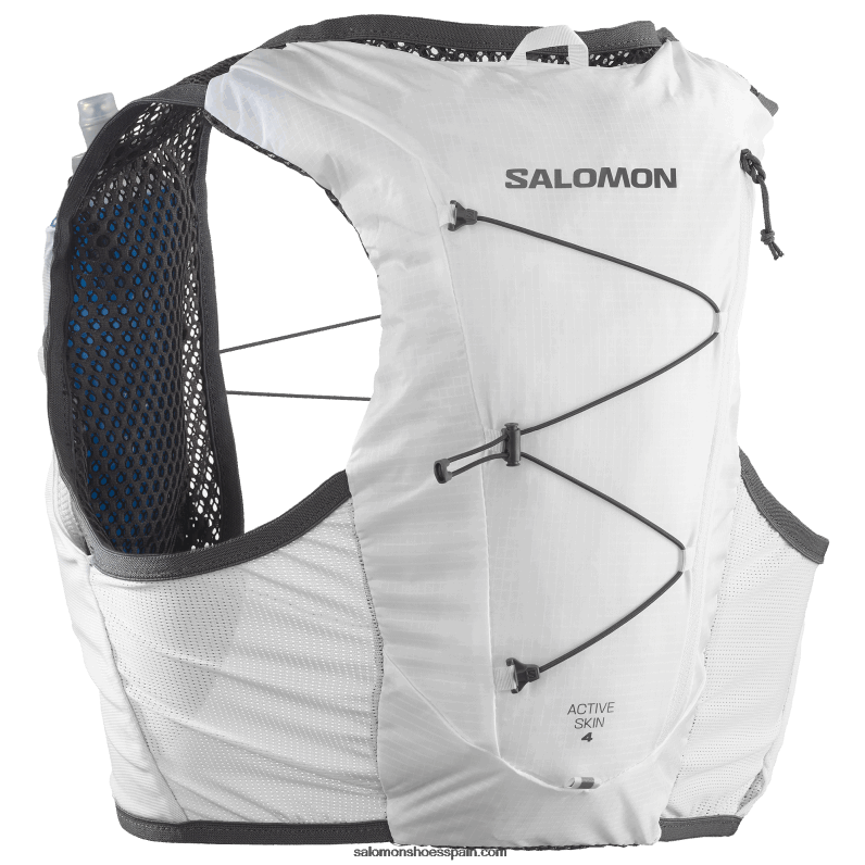 chaleco running hombre con petacas incluidas - active skin 8 Salomon 00B0PZ327 blanco/ébano