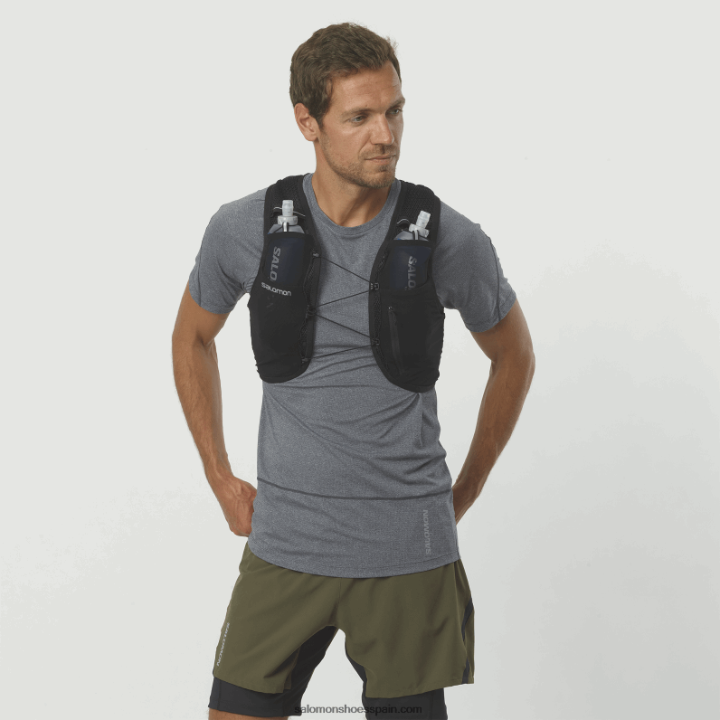 chaleco running hombre con petacas incluidas - piel activa 4 Salomon 00B0PZ330 negro