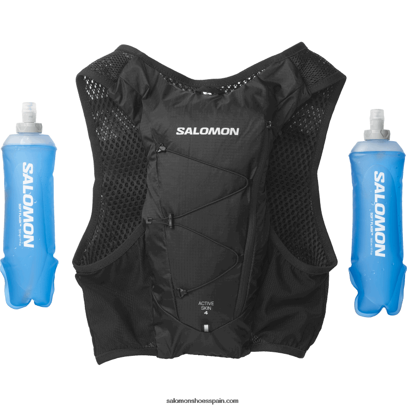 chaleco running hombre con petacas incluidas - piel activa 4 Salomon 00B0PZ330 negro