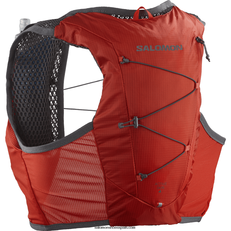 chaleco running hombre con petacas incluidas - piel activa 4 Salomon 00B0PZ331 rojo fuego/ébano