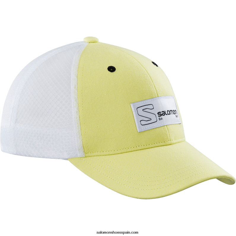 gorra curva hombre - trucker Salomon 00B0PZ437 lima soleado/blanco