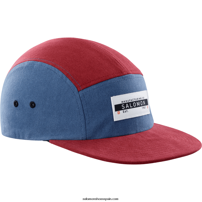 gorra de hombre - cinco paneles Salomon 00B0PZ453 cabernet/mezclilla oscura