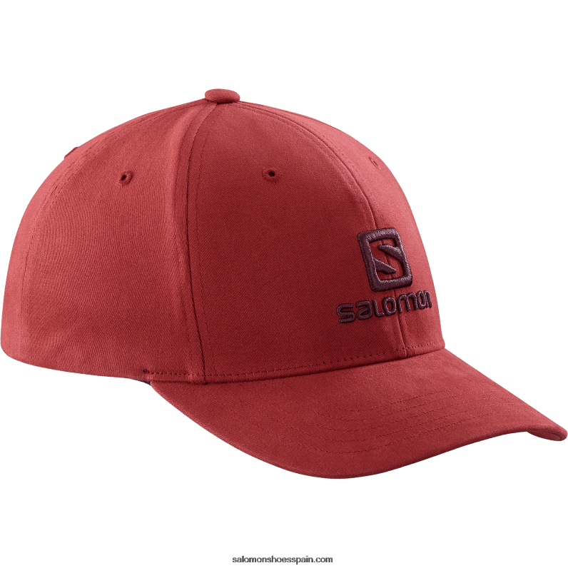 gorra de hombre - logotipo Salomon 00B0PZ456 cabernet