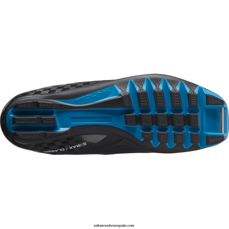 botas nórdicas clásicas de hombre - s/max carbon classic mv Salomon 00B0PZ693 negro/azul proceso