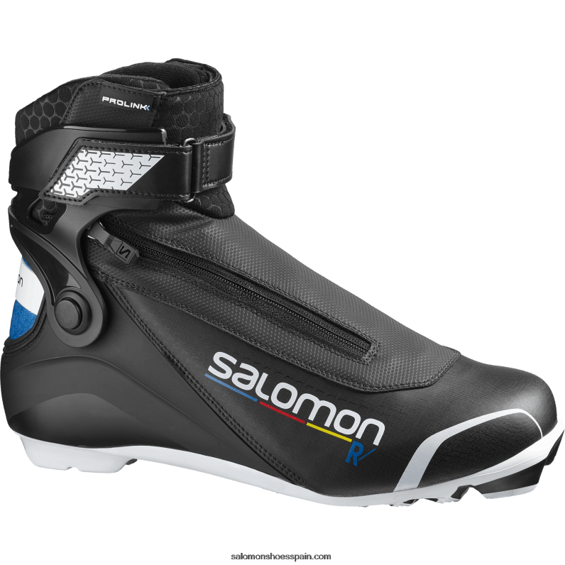 botas nórdicas clásicas de patinaje para hombre - r/ Salomon 00B0PZ704 negro/azul proceso