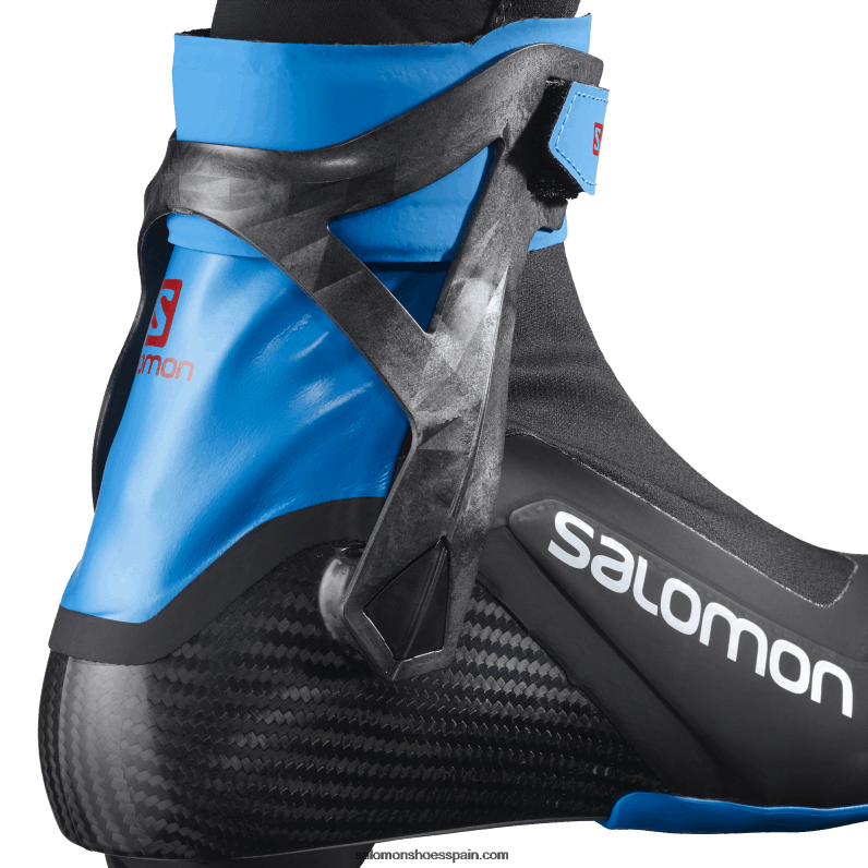 botas nordicas de patinaje para hombre - s/lab carbon skate el Salomon 00B0PZ697 negro/azul proceso