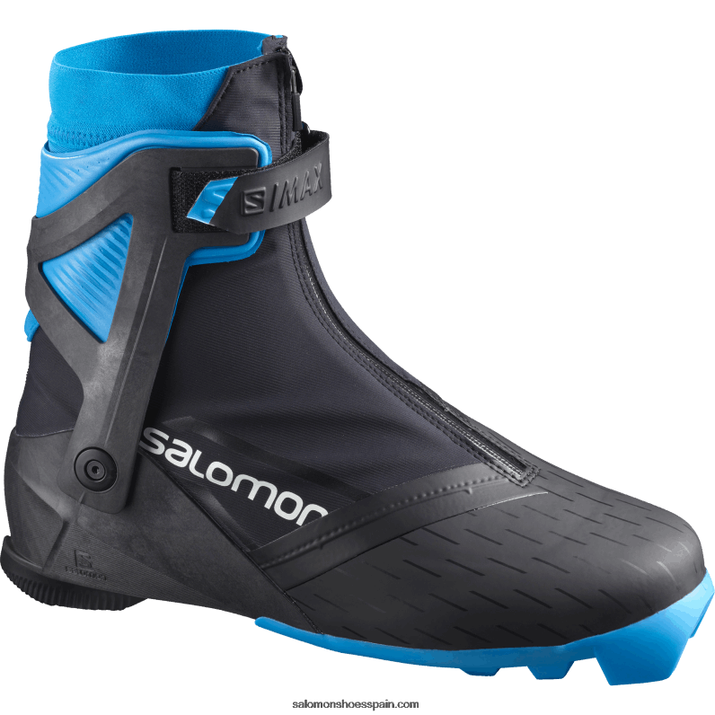 botas nordicas de patinaje para hombre - s/max carbon skate mv Salomon 00B0PZ690 negro/azul proceso