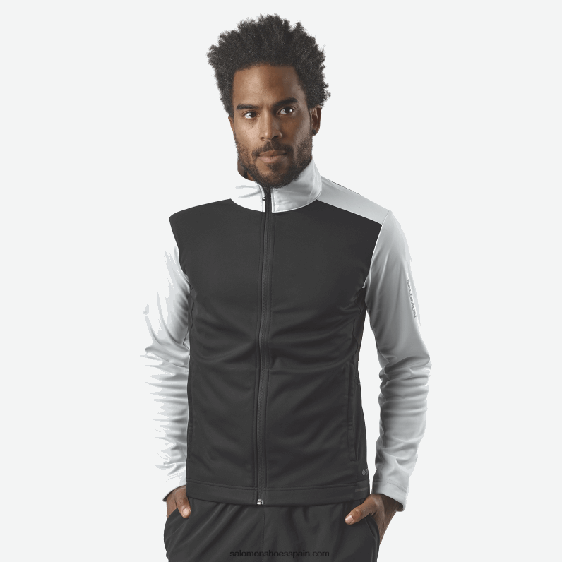 cortavientos para hombre - gore-tex infinium windstopper Salomon 00B0PZ734 blanco/negro intenso