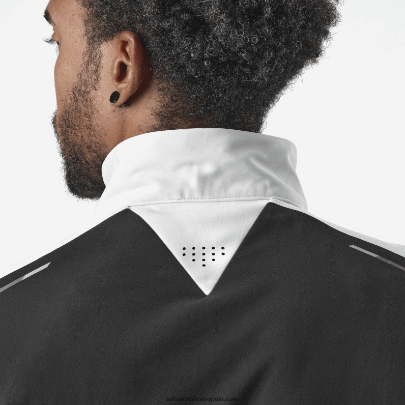 cortavientos para hombre - gore-tex infinium windstopper Salomon 00B0PZ734 blanco/negro intenso