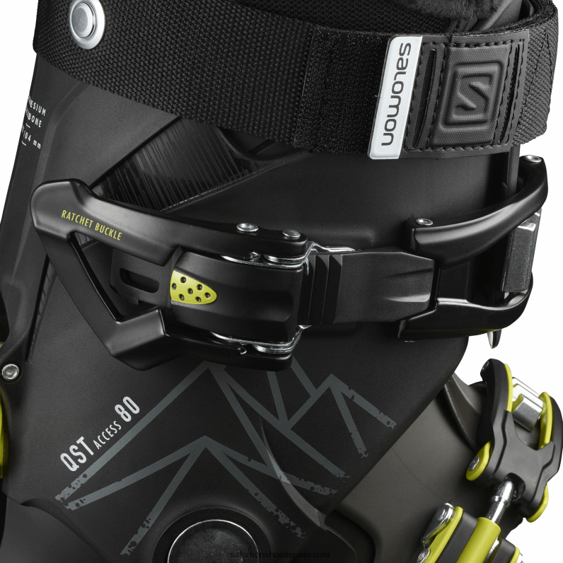 botas all-mountain hombre - qst access 80 Salomon 00B0PZ1226 negro/beluga/verde ácido