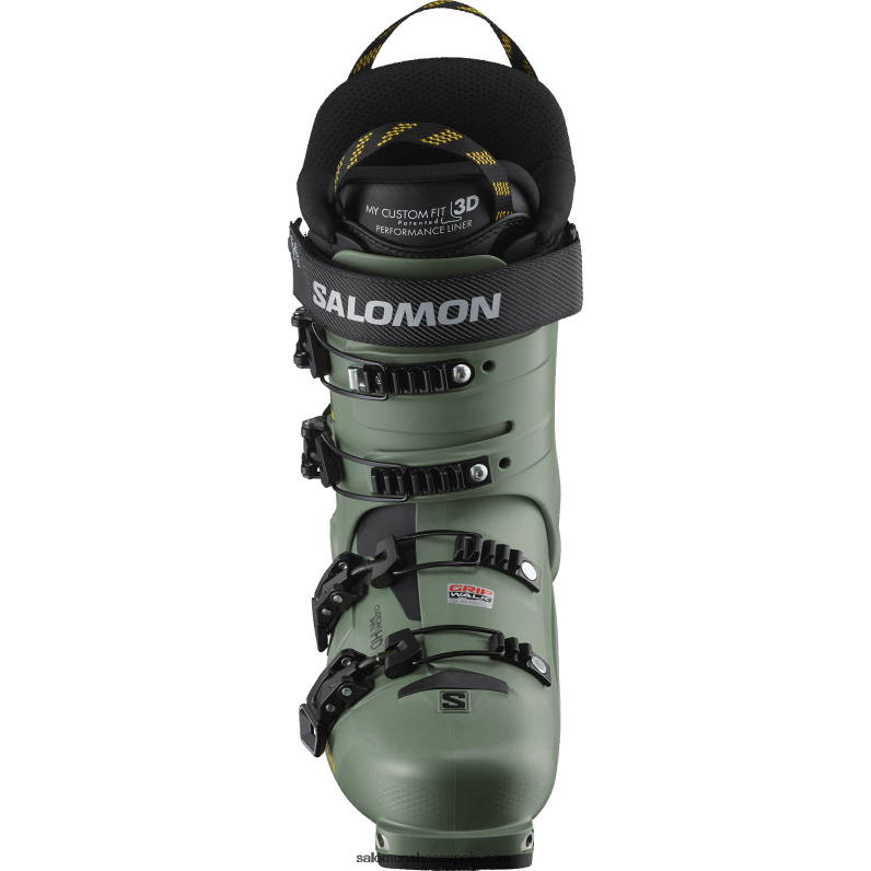 botas de freeride para hombre - shift pro 100 en Salomon 00B0PZ1232 aceite verde/negro/energía solar