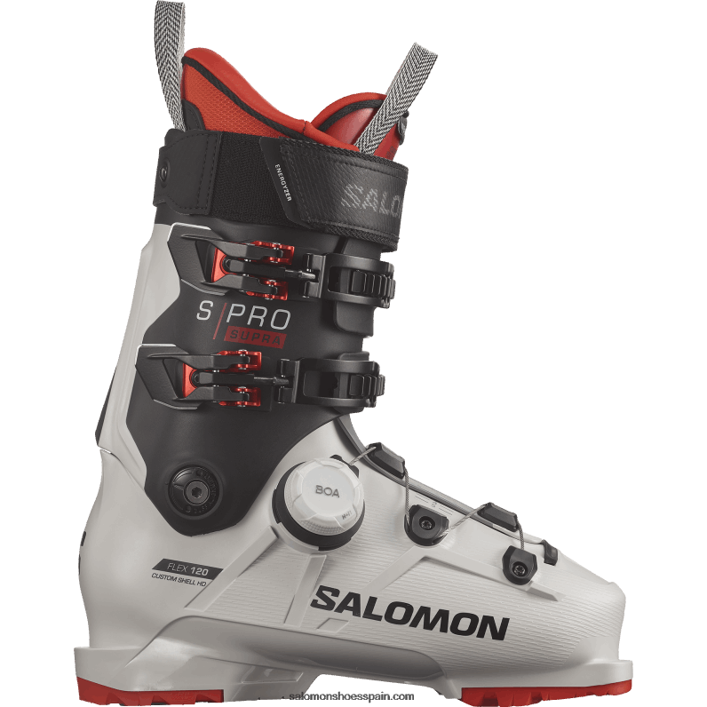botas de pista hombre - s/pro supra boa 120 Salomon 00B0PZ1238 gris aurora/negro/rojo