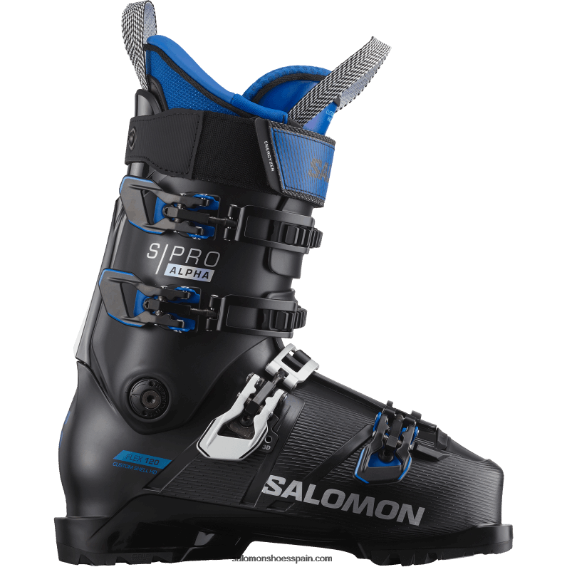 botas de pista para hombre - s/pro alpha 120 el Salomon 00B0PZ1220 negro/azul carrera