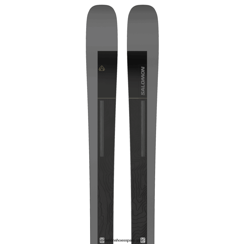 esquís all-mountain hombre - stance 96 Salomon 00B0PZ1213 negro/gris oscuro/kakhi metalizado pálido