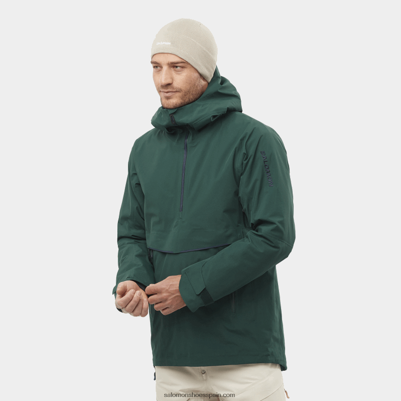 Chaqueta con capucha y aislamiento para hombre - Gravity gore-tex anorak Salomon 00B0PZ557 pino ponderosa/cielo nocturno